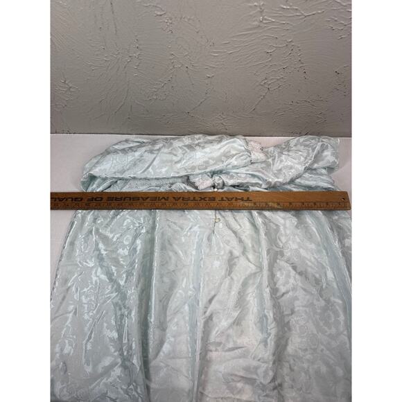 Character Light Blue Long Sleeve‎ Button Down Satin Nightgown Vintage Size Large - Picture 5 of 5